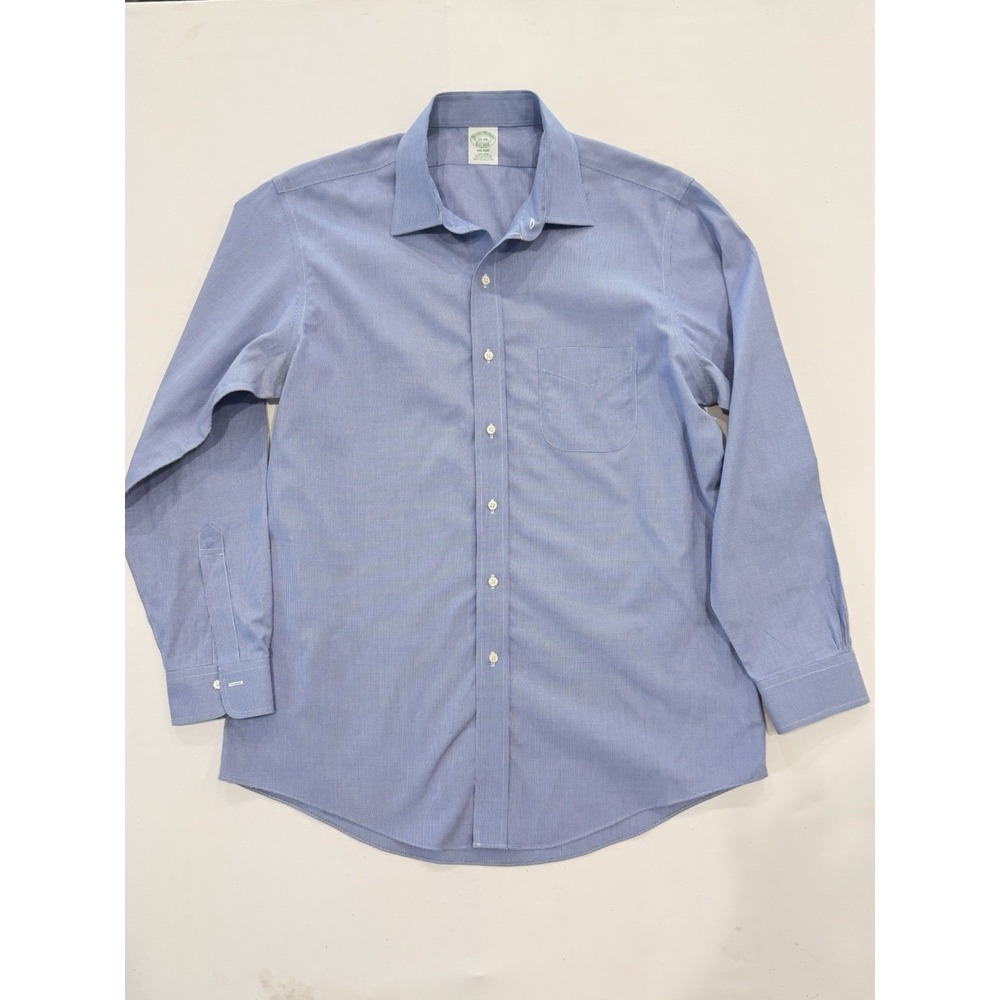 Brooks Brothers Regent Men's Non-Iron Milano Cotton Shirt Blue Check 17-34 Fall